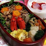 娘のための焼肉丼弁当